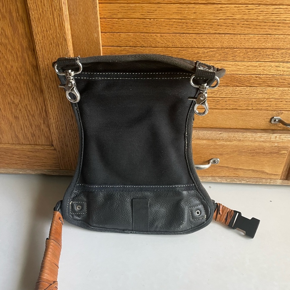 Black leather purse